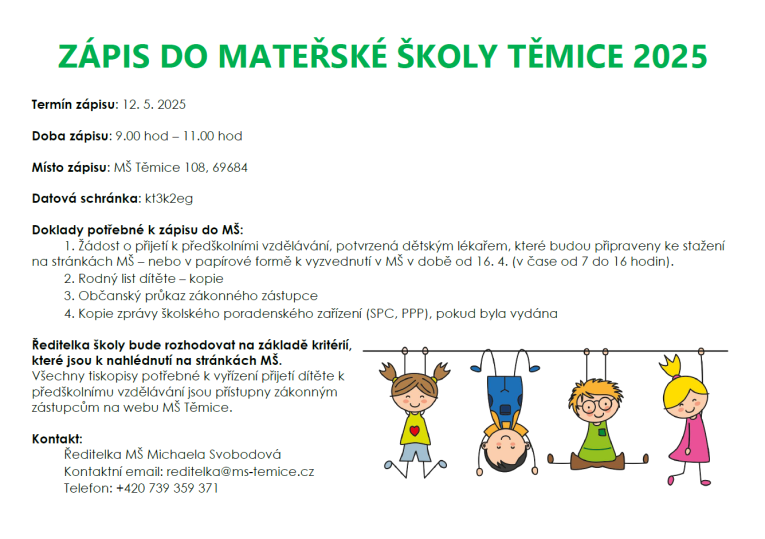 Zápis do mš 2025