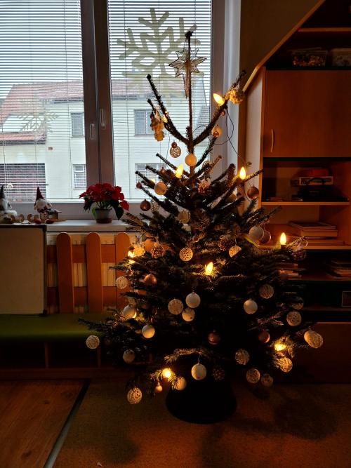 Zdobení vánočního stromečku 